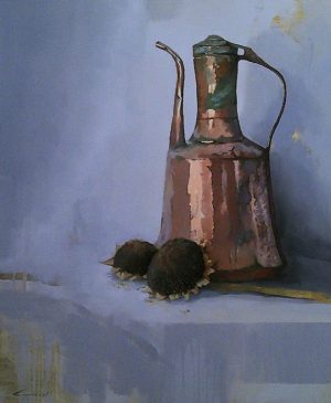 Dos girasols i tetera